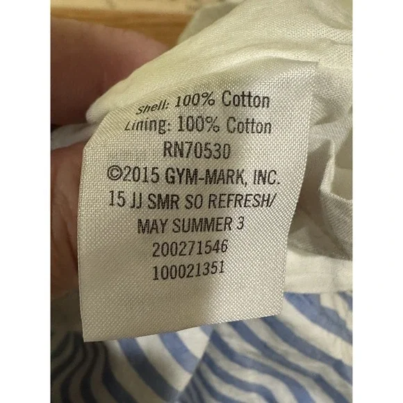 Janie and Jack Striped Bow Sundress Girls 12-18 Months Cotton Blue White Hampton - Picture 5 of 6